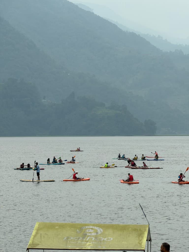 Stand-Up Paddleboarding on Phewa Lake