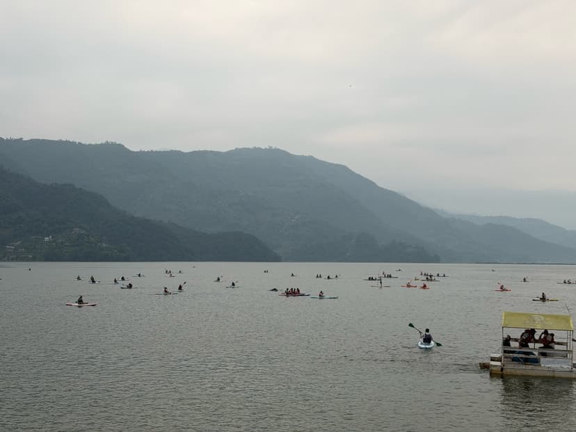 Stand-Up Paddleboarding on Phewa Lake