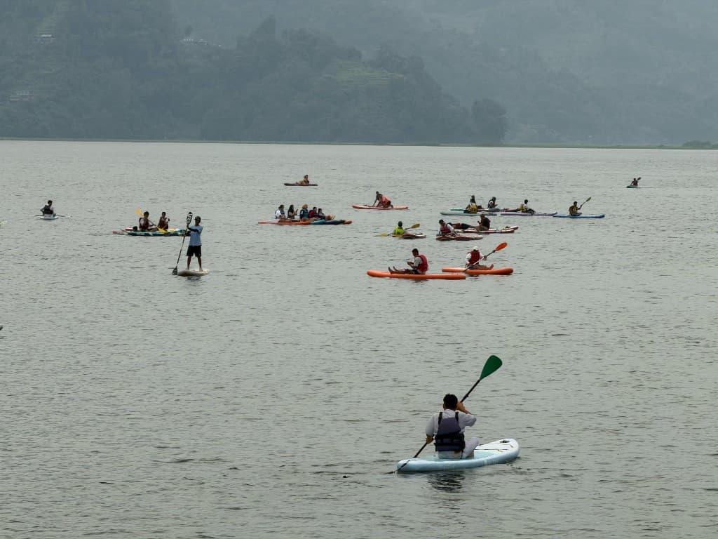 Stand-Up Paddleboarding on Phewa Lake