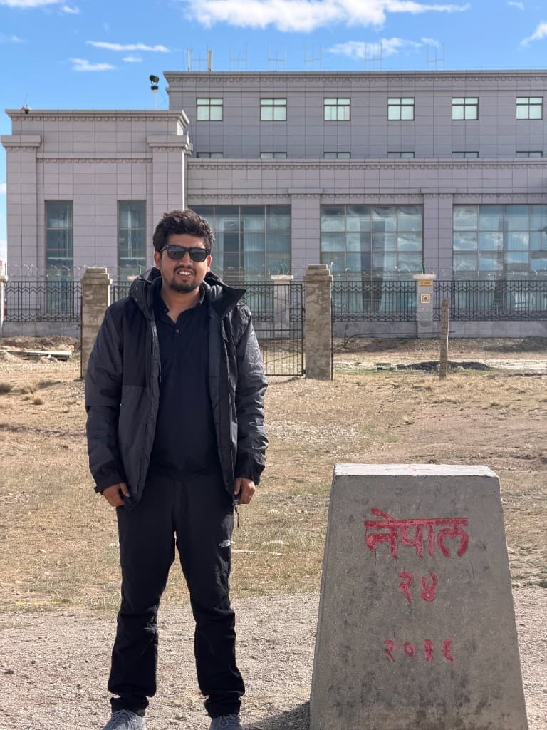 Nepal border marker at Korala